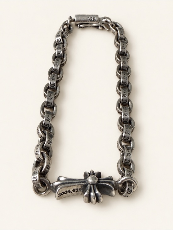 Chrome Hearts Other - Chrome Hearts Paper Chain Bracelet w/ Cross .925 Sterling Silver